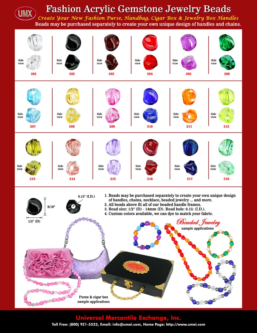Acrylic Rhinestone Beads and Bead Supplies.