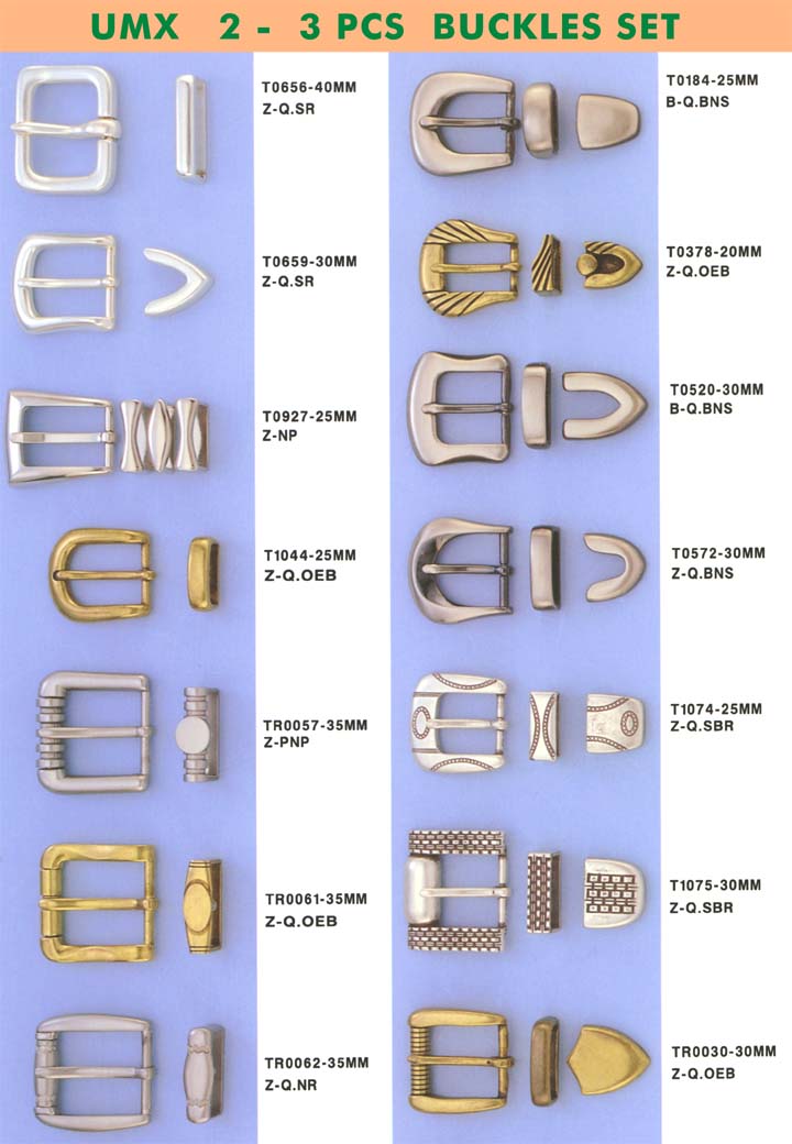 large picture of Pin buckles - 2 pcs/set, or 3pcs/set series for belts, leather goods, apparel,
footwear, bags,industrial and military applications - T0656-TR0030 - 10.