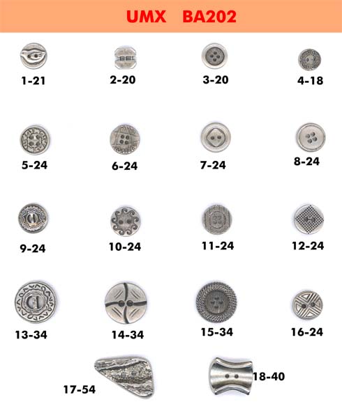 ABS fashion button series ba202