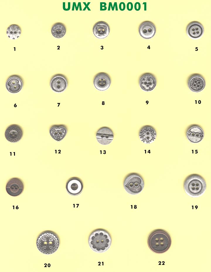 large picture of Traditional Metal Buttons, Jeans Buttons, Alloy buttons - Fashion Buttons series
1-10 for Jeans, Handbags and Clothings.