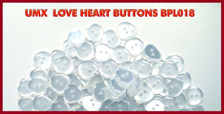 heart buttons, the mother of pearl buttons bpl018-10