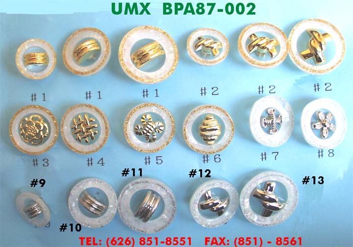 large picture of polyester combination button bpa87-002