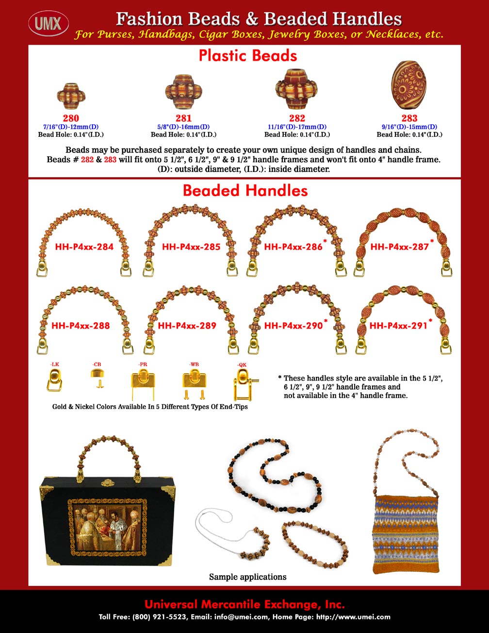 UMX Catalogue Fashion Handbag Hardware Antique or Bone Style