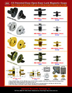 US Patented Easy-Open-Easy-Lock Magnetic Snaps