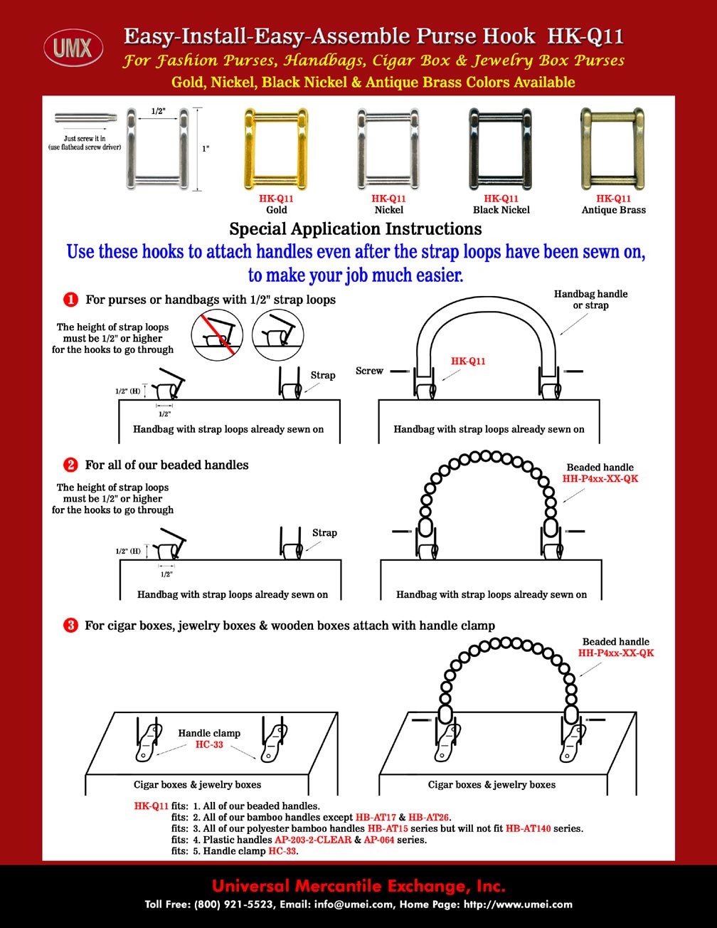How To Make A Purse Instructions - Straps, Handles and Hooks.