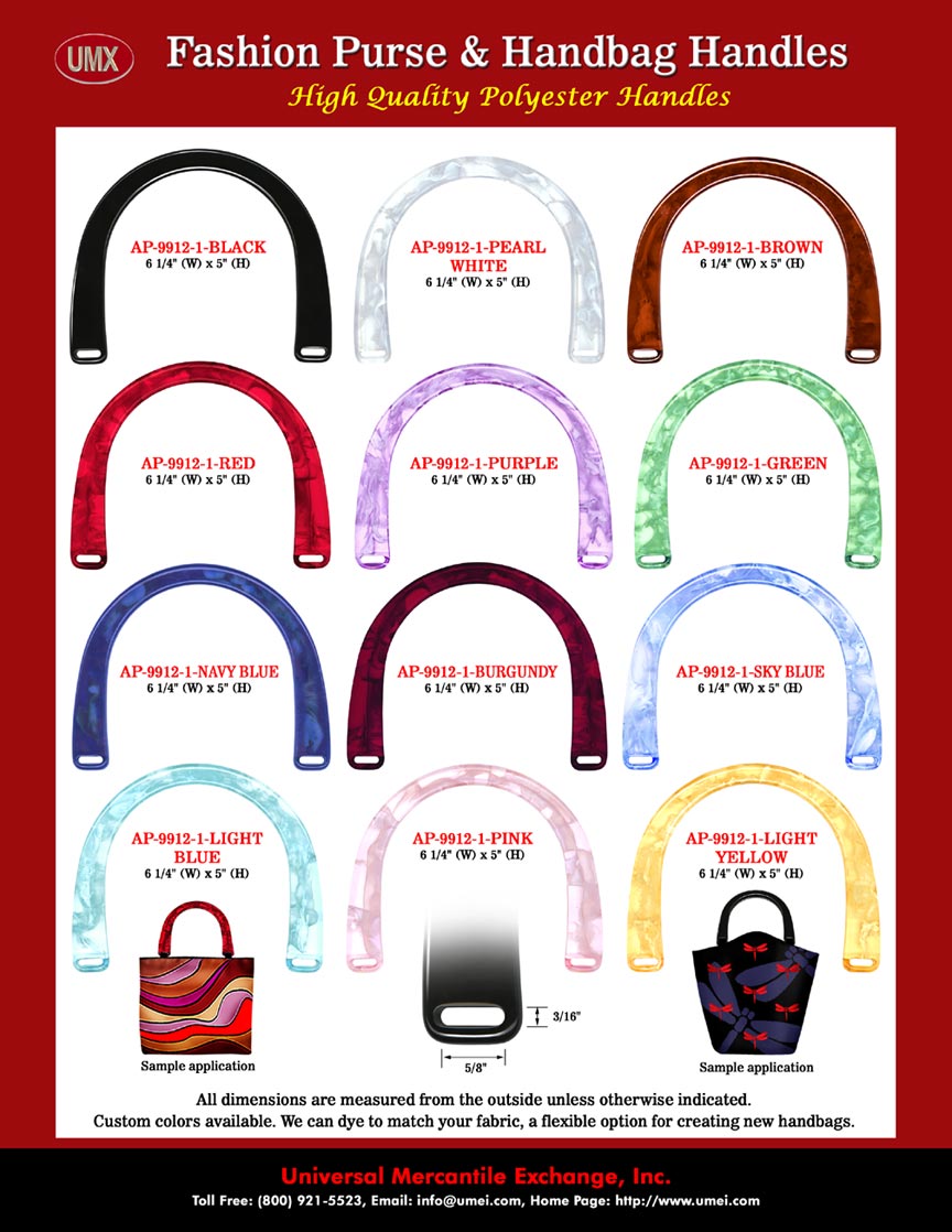 Plastic Handles: Big Size Plastic Handles with Round Holes For Purse Straps