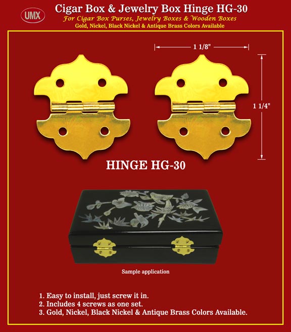 UMX Metal Hinge, Latch, Clamp Hardware Accessories For Wood Jewelry Box,  Cigar Box Purse, Wooden Boxes.