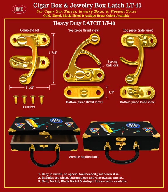 The LT-40 latches are heavy duty latch with hooks. They come with easy open and easy lock steel spring ball to lock or unlock easily.