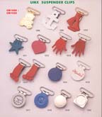 series 2: suspender clips, buckle clips, belt clips, footware clips, leather goods clips, adjstable clips