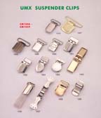 series 5: suspender clips, buckle clips, belt clips, footware clips, leather goods clips, adjstable clips