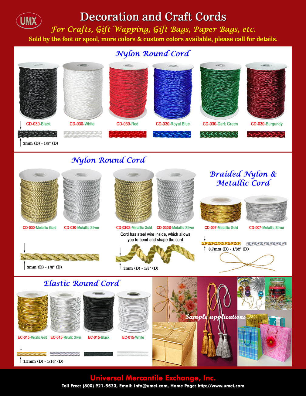 Craft Cord Supplies: Purse Crafts and Handbag Craft Making Nylon And Elastic Cords