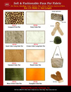 Fabric Catalog - Faux Fur Fabrics For Faux Fur Fabric Purses, Handbags, Totes and Hand Bags Sewing Catalogs