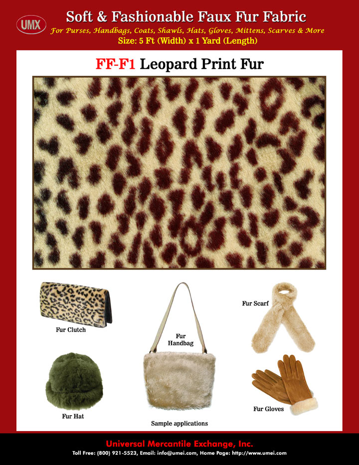 Leopard Print Fur Purse Fabrics and Wholesale Leopard Print Fur Handbag Fabric Store