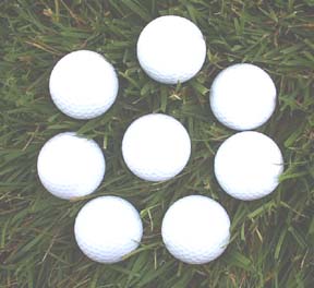 Blank golf balls for logo imprinting