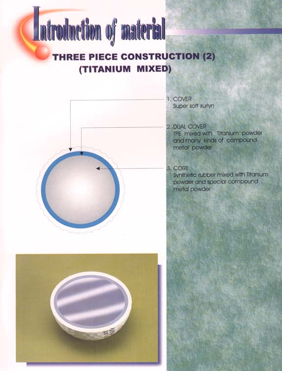three piece golf balls - with titanium