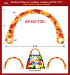 Designer Purse Handbag Handles: AP202 plastic handle