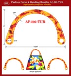 Designer Purse Handbag Handles: AP202 plastic handle