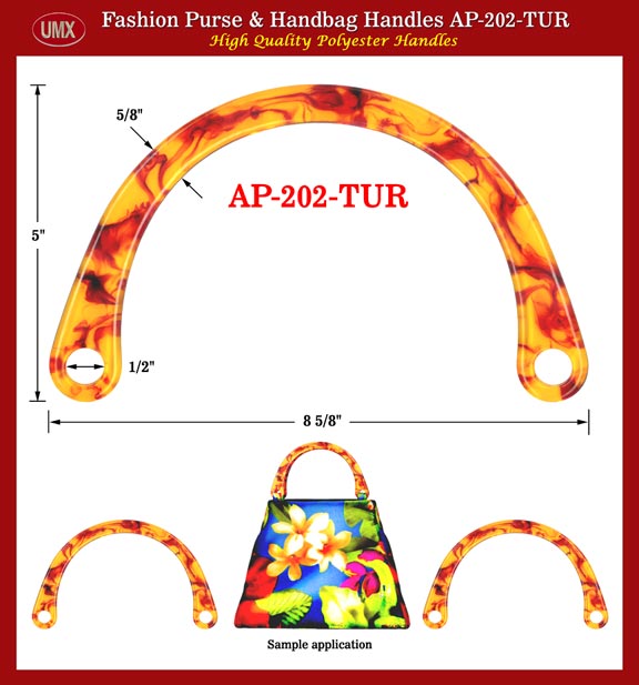 Designer Purse Handbag Handles: AP202 plastic handle Colorful Latest Fashion Styles