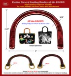 Wholesale Cigar Box Purses, Handbags, Purses Handle: AP-084 Brown Color Plastic Handles