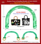 Box Purses, Box Handbag, Wooden Box Purse Handle: AP-084 Green Color Plastic Handbags Handles