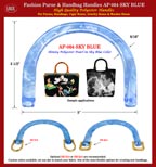 Cigar Box Handbag Handles, Cigar Handbag Handles Supplies: AP-084 Sky Blue Color Plastic Handle