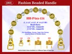 Designer Handbag Handle HH-P4xx-134 For Beaded Evening Handbag