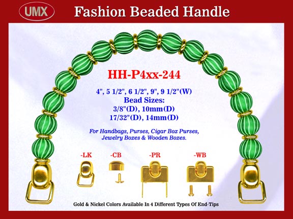 Beaded Handbag Handle: HH-P4xx-244 Purse Hardware For Designer Purses