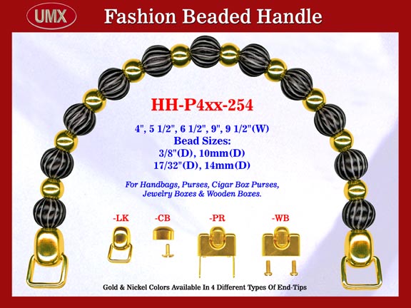 Beaded Handbag Handle: HH-P4xx-254 Purse Hardware For Designer Purses