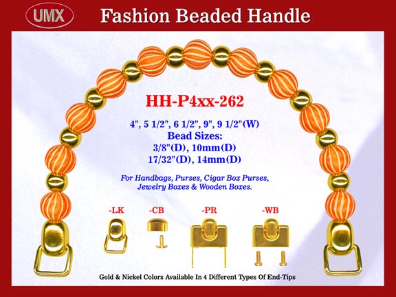 Beaded Handbag Handle: HH-P4xx-262 Purse Hardware For Designer Purses
