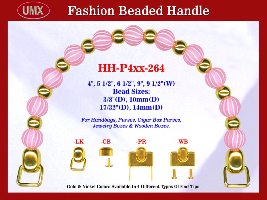 Beaded Handbag Handle: HH-P4xx-264 Purse Hardware For Designer Purses