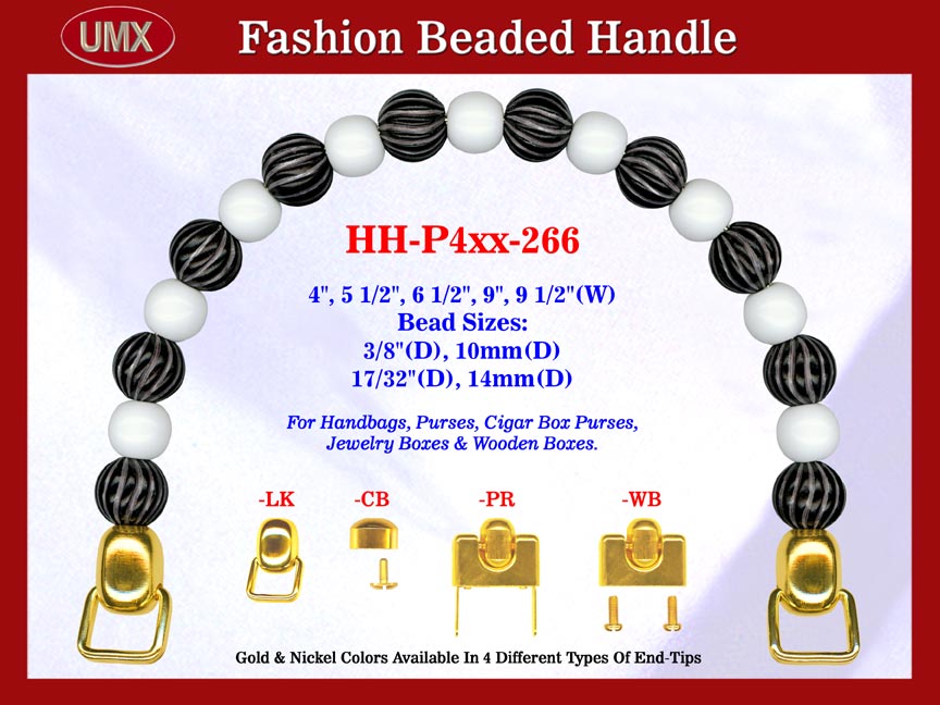 Beaded Handbag Handle: HH-P4xx-266 Purse Hardware For Designer Purses