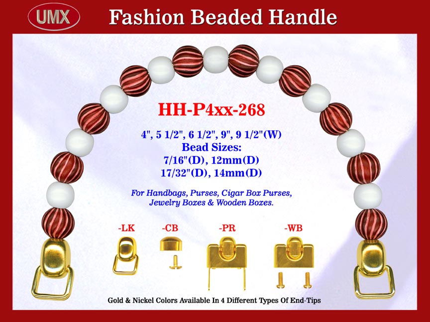 Beaded Handbag Handle: HH-P4xx-268 Purse Hardware For Designer Purses