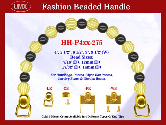 Beaded Handbag Handle: HH-P4xx-275 Purse Hardware For Designer Purses