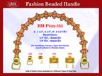 Designer Handbag Hardware - Beaded Purse Handles - HH-Pxx-285 with Antique or Bone Style Beads