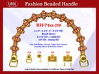 Designer Purse Hardware - Beaded Handbag Handles - HH-Pxx-286 with Antique or Bone Style Beads