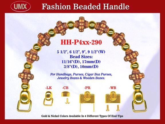 Bone Beads Handbag Handle, Antique Beads Purse handle HH-Pxx-290 Designer Purse Hardware