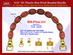 Cigar Purse Handle: Cigar Box Purse Handle, Star Fruit Beads Beaded Handle: Cigar Purse Handles - HH-Pxx-324