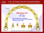 Cigar Purse Handle: Cigar Box Purse Handle, Star Fruit Beads Beaded Handles: Cigar Purse Handle - HH-Pxx-328