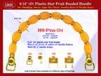 Box Purse Handle: Cigar Box Purse Handle, Star Fruit Beads Beaded Box Handles: Box Purse Handles - HH-Pxx-334