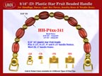 Cigar Purse Handles: Cigar Box Purse Handles, Star Fruit Beads Beaded Handles: Cigar Purse Handle - HH-Pxx-341