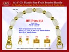 Cigar Purse Handle: Cigar Box Purse Handle, Star Fruit Beads Beaded Handles: Cigar Purse Handle - HH-Pxx-343