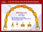 Cigar Purse Handle: Cigar Box Purse Handle, Star Fruit Beads Beaded Handles: Cigar Purse Handle - HH-Pxx-344