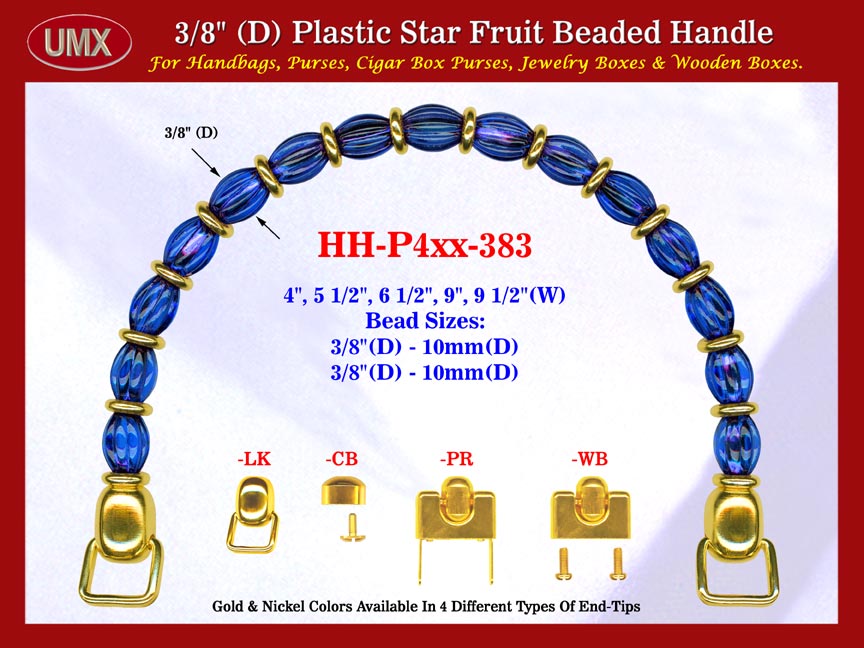 Make Cigar Box Handbags Handle: Make Cigar Handbags Star Fruit Beads Purse Handle: Make Box Handbags Handles - HH-Pxx-383