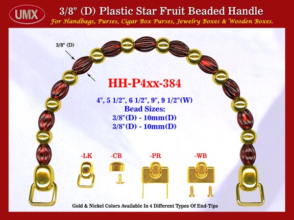 Make Cigar Box Handbag Handle: Make Cigar Handbag Star Fruit Beads Purse Handle: Make Box Handbag Handles - HH-Pxx-384