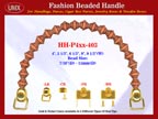 HH-Pxx-403 Beaded Handle with Bee Hive Bicone Bali Beads: For Designer Handbag Making