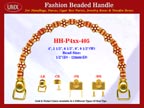 HH-Pxx-405 Beaded Handle with Flat Daisy Flower Bali Bone Beads For Designer Handbag Making