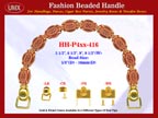 HH-Pxx-416 Beaded Handle with Pattern Carved Perfume Bottle Bali Bone Beads For Designer Handbag Making