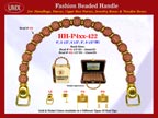 HH-Pxx-422 Beaded Handle with Sphere Pattern Beads and Metal Beads For Wholesale Handbag Making Supplies