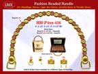 Wholesale Handbag Handle HH-Pxx-436 With Round Bali Beads, Carved Sun Flower Bali Beads and Round Metal Beads