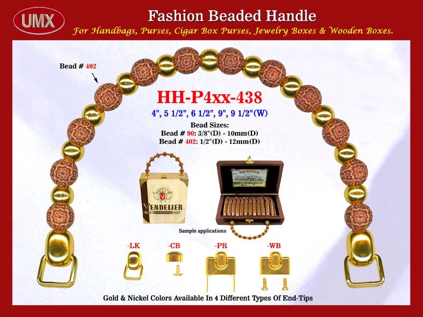 The wholesale handbags handles are fashioned from mixed crafty Bali beads and artful round Bali beads